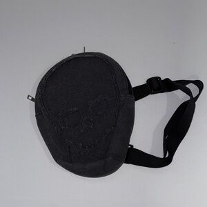 Edgy Black Skull Men's Belt Bag